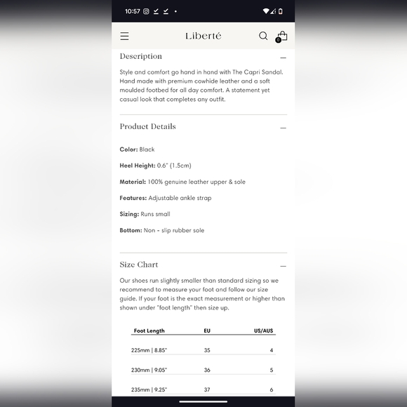 Liberte Capri Sandal Black 36 NWT - Picture 14 of 15